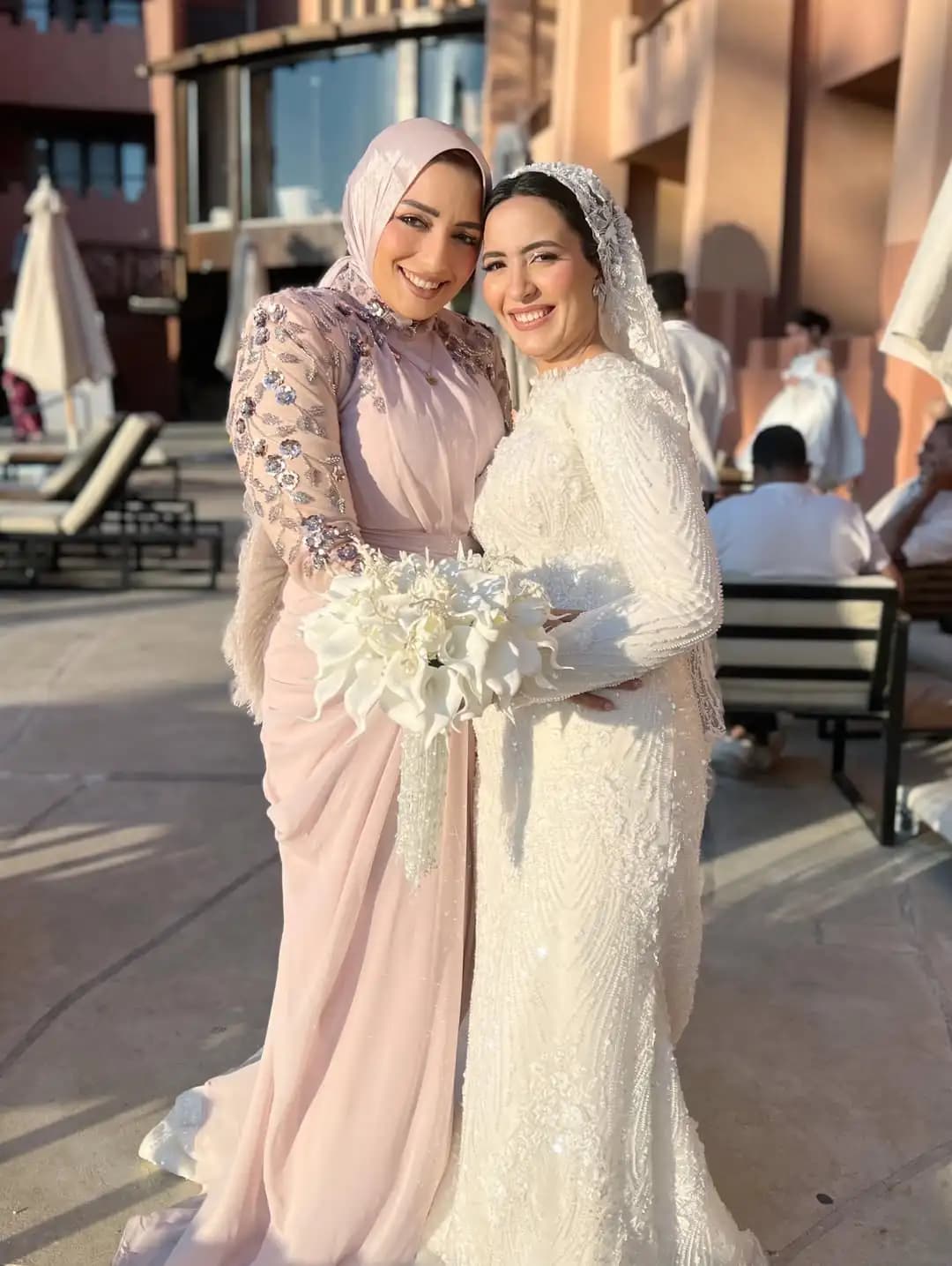 Robes de bal longues personnalisées en forme de A, en dentelle rose et mousseline, pour occasions fo