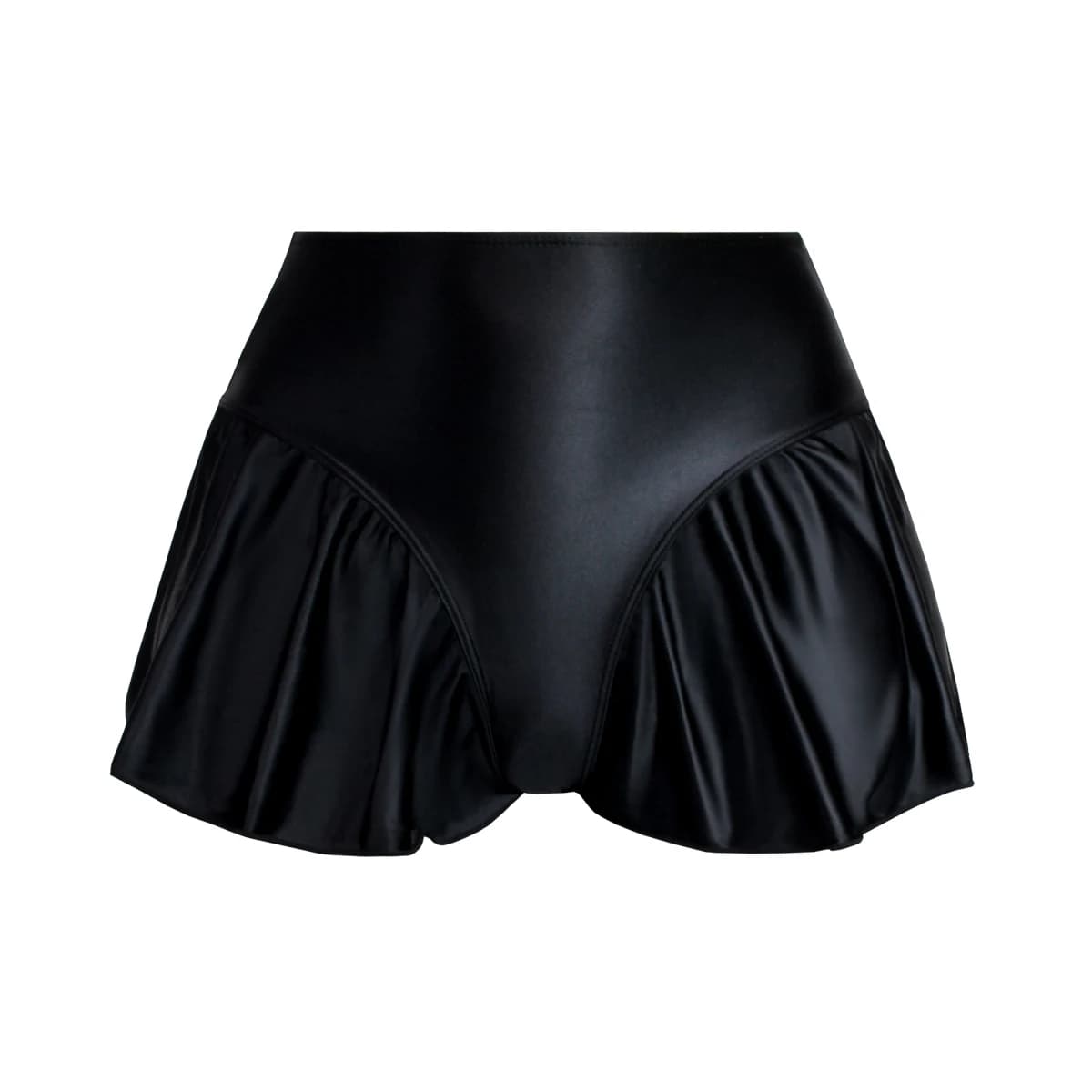 MJINM-jupe de danse pour femmes, lisse et soyeuse, brillante, en forme de T, triangulaire, pratique 