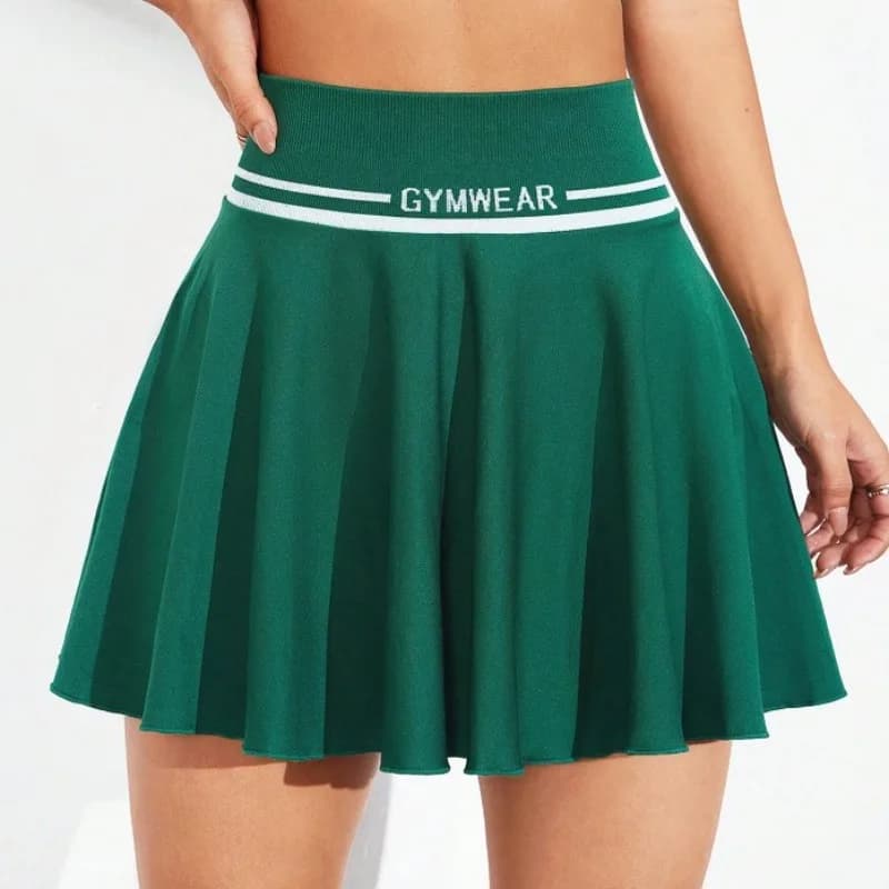 Jupe courte de Tennis à Badminton en tricot sans couture pour femmes, robe de Yoga, Fitness, Mini ju