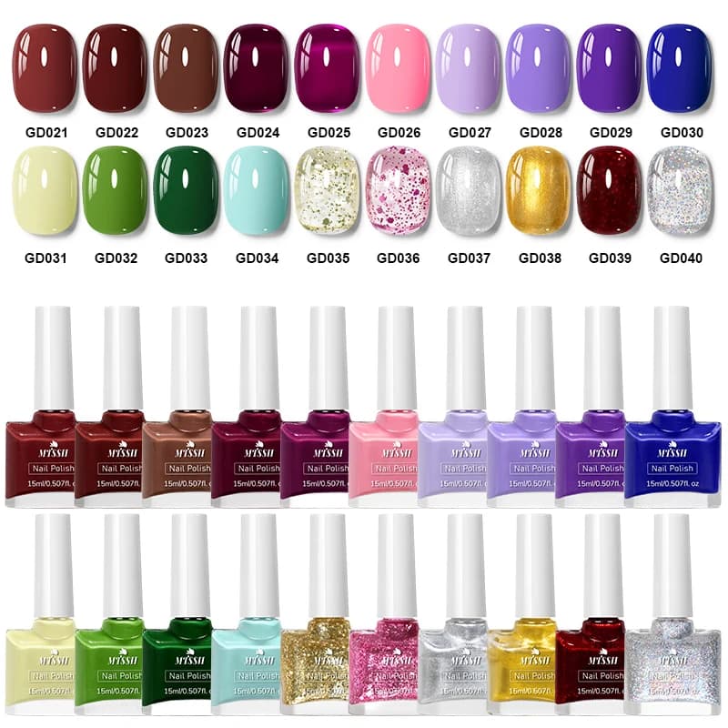 Vernis à ongles à base d'eau, longue durée, séchage rapide, pas besoin de lampe pour guérir les ongl