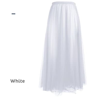Jupe de ballet noire pour adultes, jupe longue en gaze douce, taille élastique transparente, pour da
