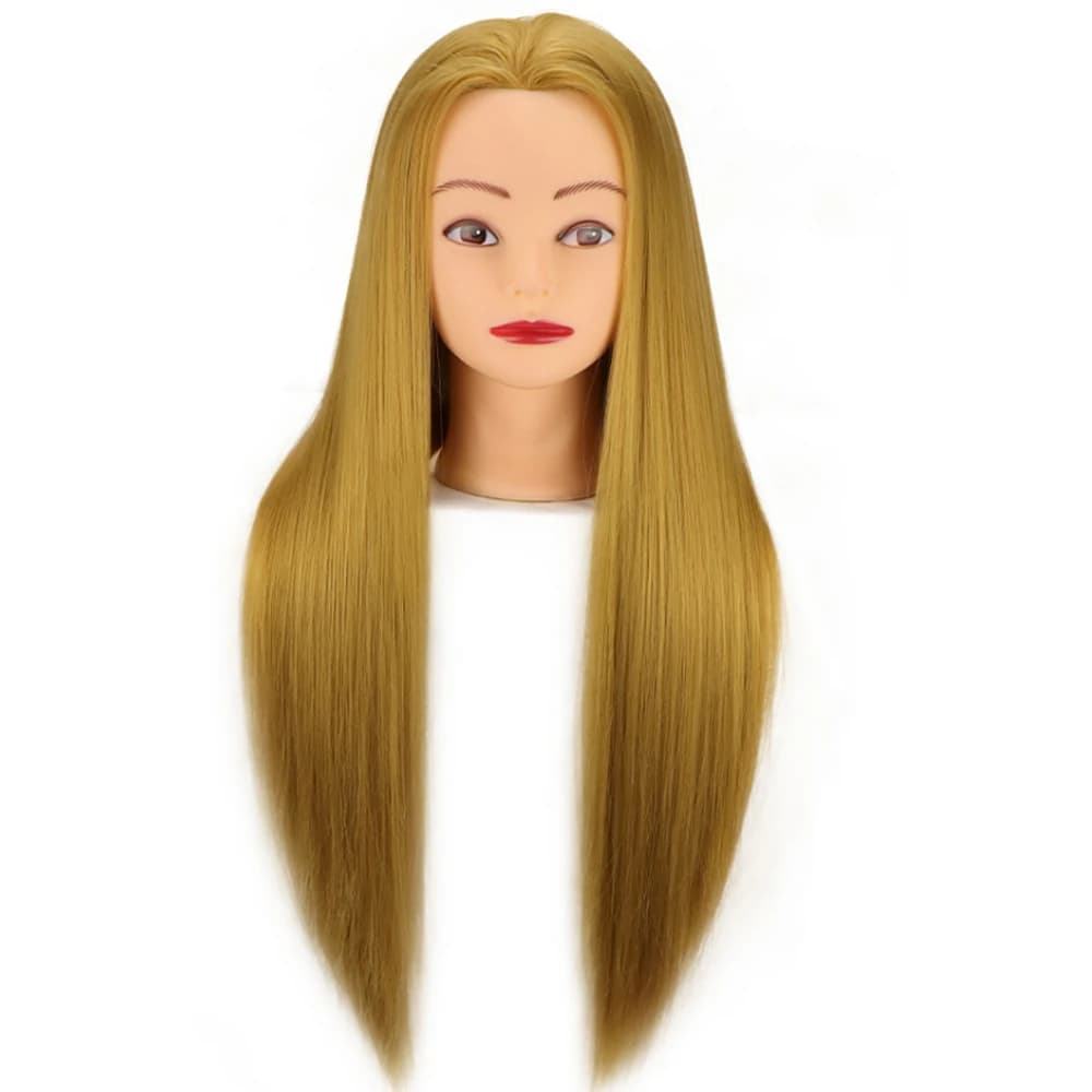 Tête de mannequin synthétique de 76 cm pour la coiffure, la formation en maquillage et la pratique d