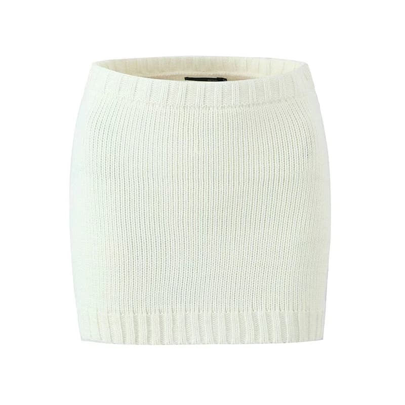 Ensemble jupe tricotée à simple boutonnage pour femmes, élégant, col rond, manches longues, Cardigan