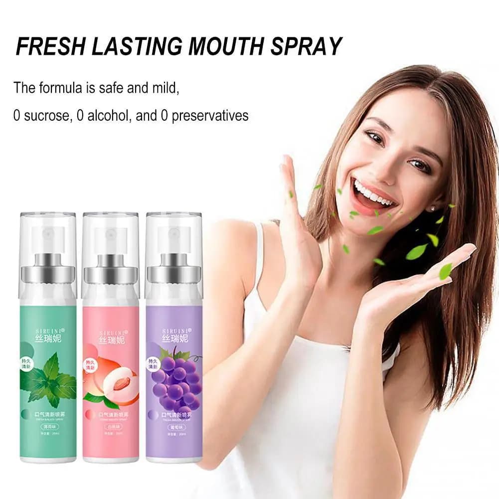 Spray buccal longue durée pour éliminer la mauvaise haleine, spray buccal fruité longue durée pour u