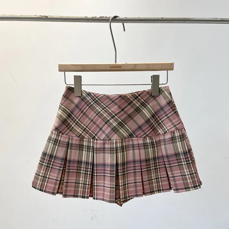 Mini jupe plissée taille haute pour femme, style scolaire, ligne A, streetwear d'été, jupe courte à 