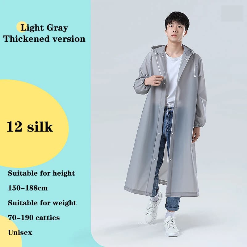 Poncho à capuche pour adultes, imperméable Long une pièce, réutilisable, imperméable pour hommes et 