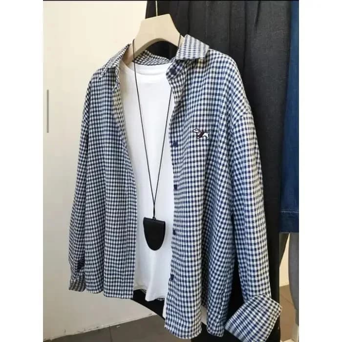 Chemise à manches longues à carreaux rétro américain pour femmes, coupe ample, Protection solaire, v