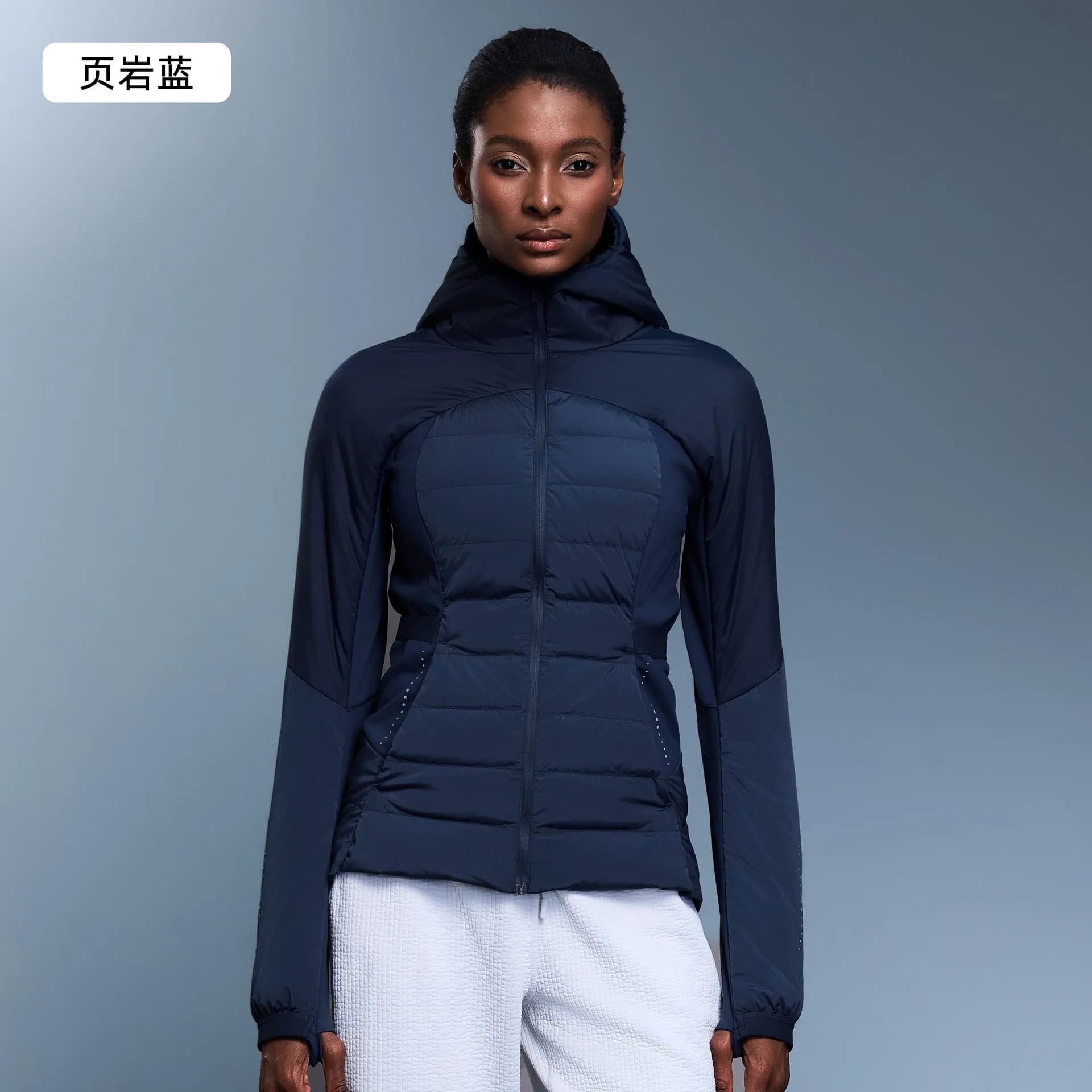 Veste d'hiver légère pour femme, en duvet de canard blanc, à capuche, coupe ajustée, style sportif, 