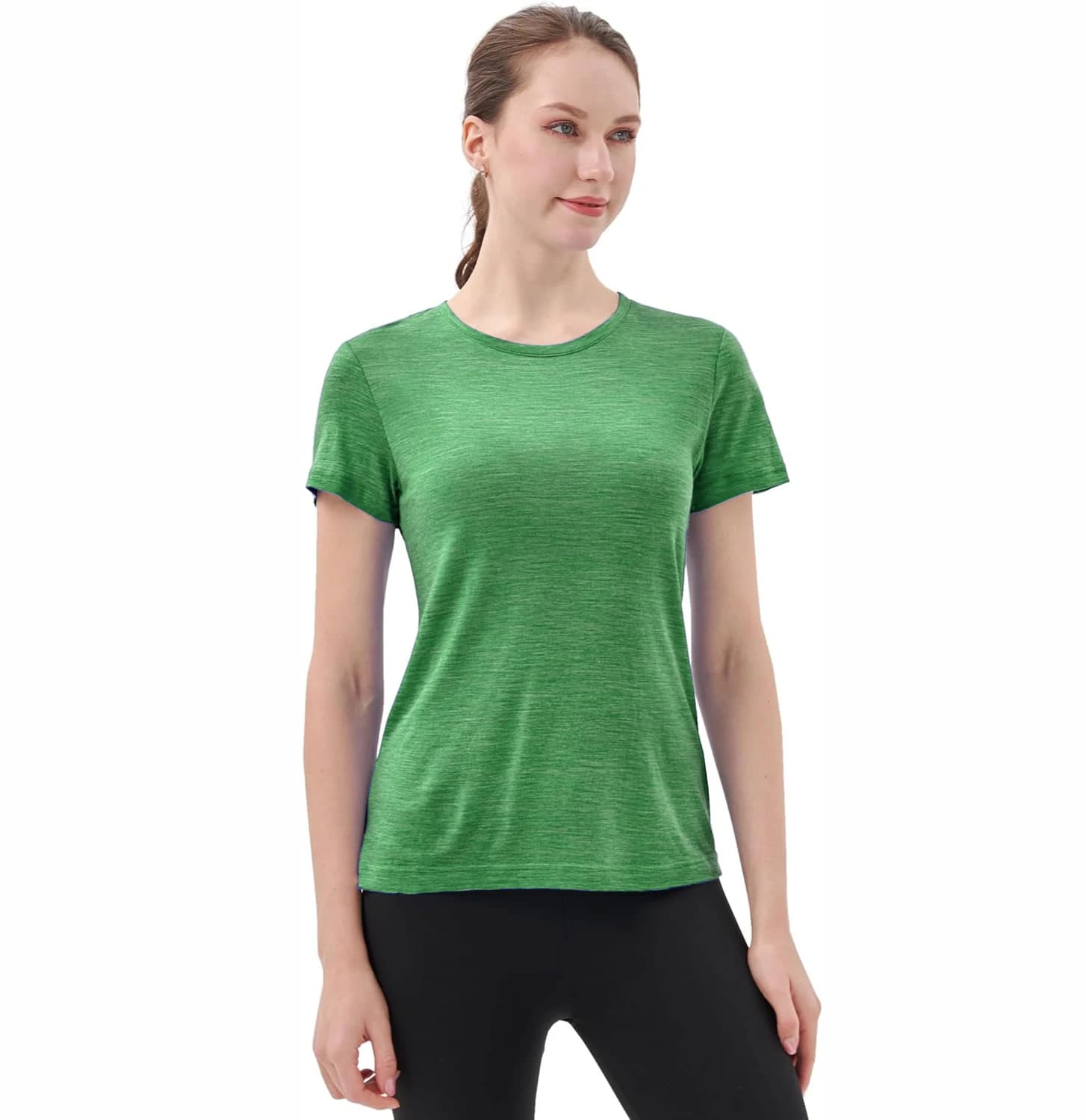 T-shirt 100% laine mérinos pour femme, sous-vêtement en laine mérinos, manches courtes, respirant, a