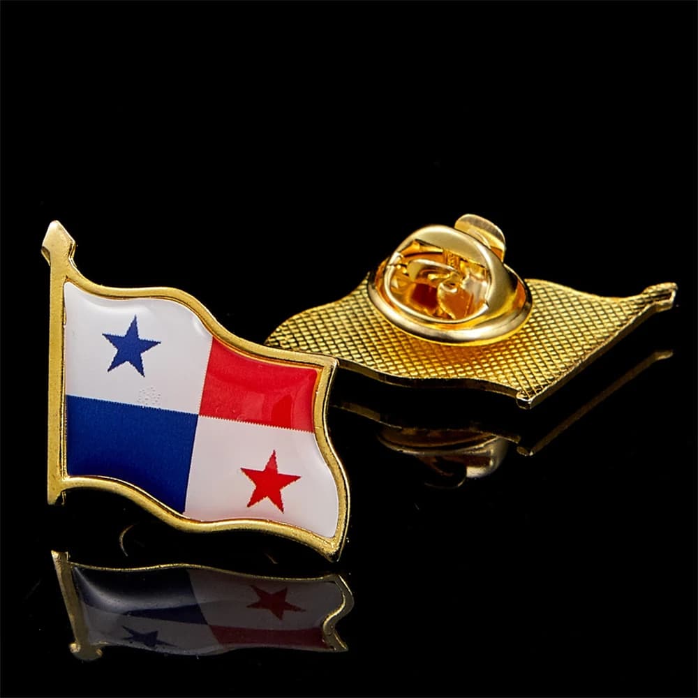 Épingles de sûreté drapeau de la république du Panama, Badge polonais, broche de pays, chapeau, casq