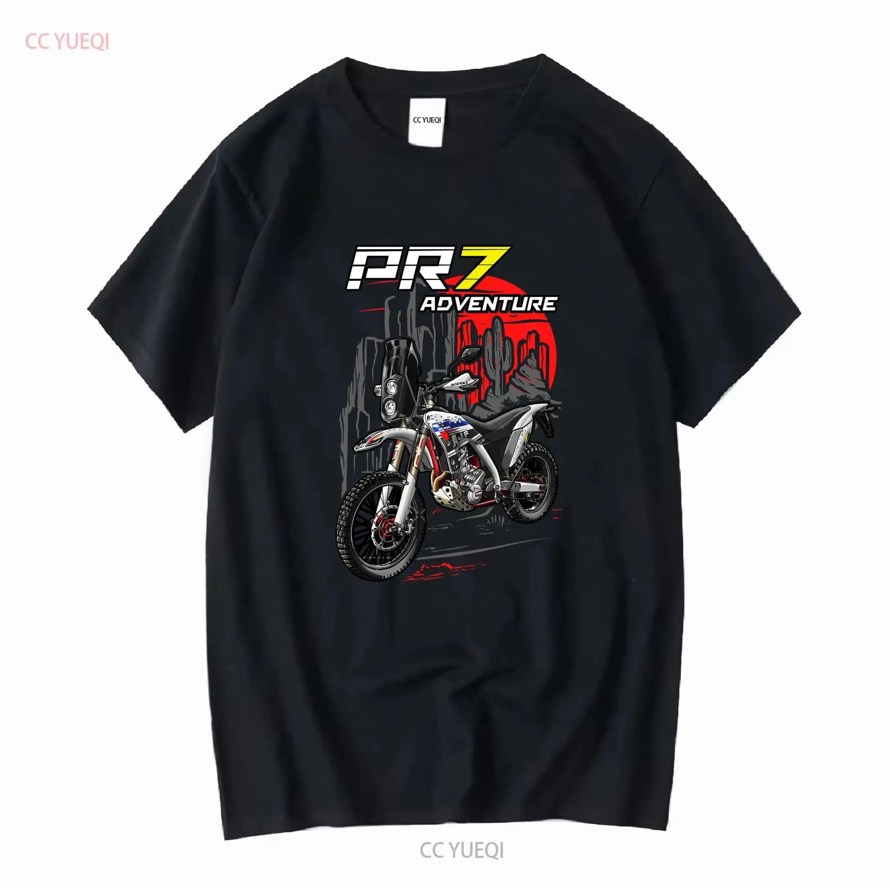 T-shirt AJP PR7 pour motards, manches longues ou courtes, style vintage, décontracté, doux, unisexe,