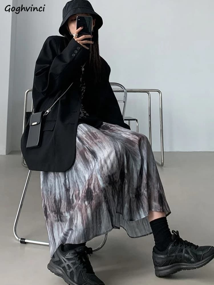 Tie Dye jupes femmes Design S-4XL personnalité ample populaire été Midi Faldas loisirs quotidien Sty