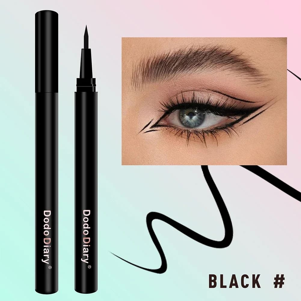 Stylo Eyeliner Liquide Lisse Séchage Rapide Imperméable Sans Fuite Durable Anti-Bavure Longue Durée