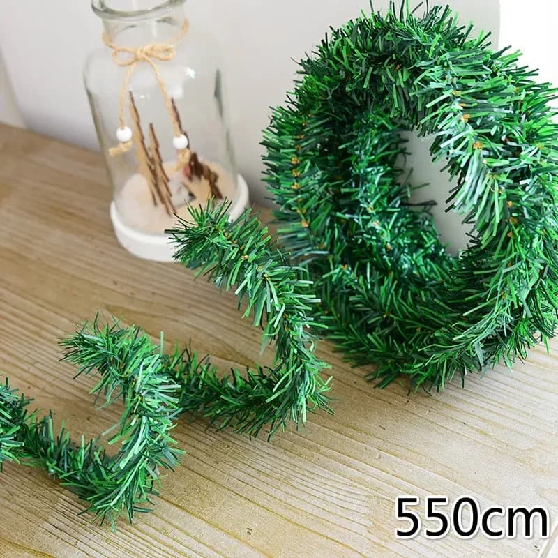 Guirlande de décoration de noël 5.5M, ornements d'arbre de noël, canne verte, fournitures de fête, d
