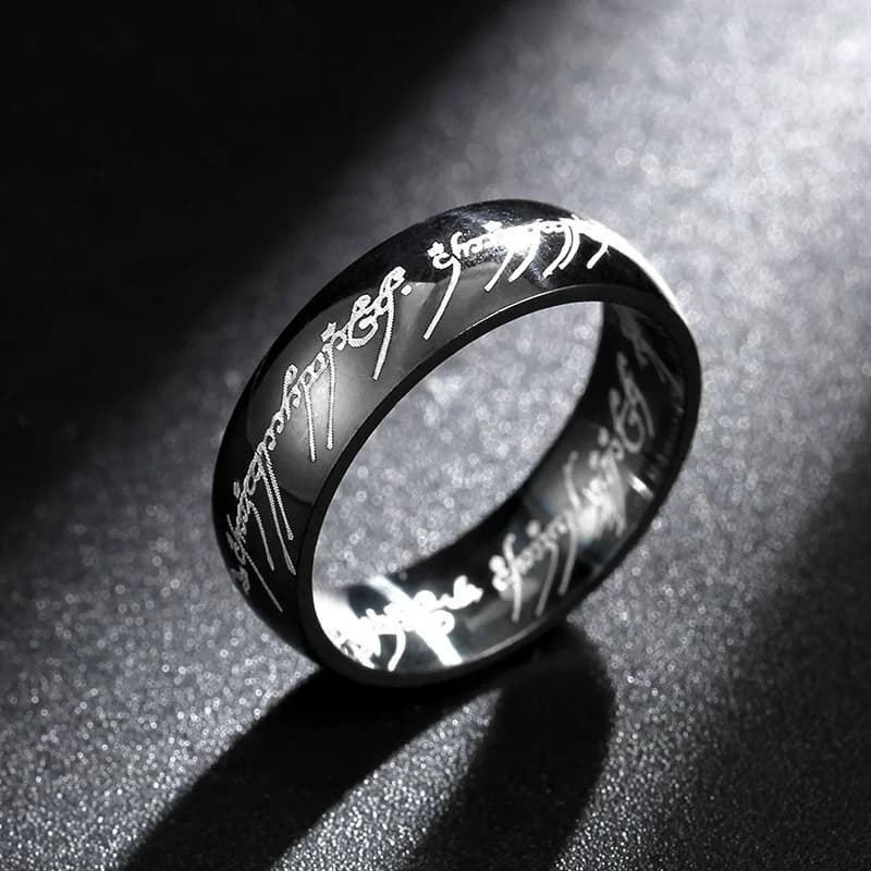 Bague magique populaire du seigneur des anneaux en acier inoxydable, anneau de Couple, accessoires à