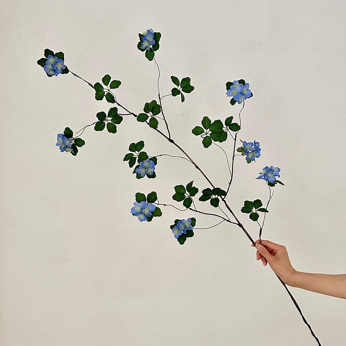 Fleurs d'abricot artificielles, plantes vertes, vignes, salon, table, accessoires de photographie, 1