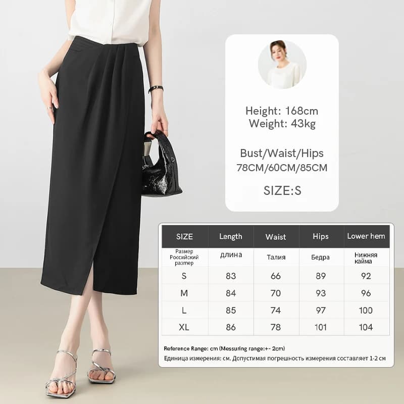 ‌ Jupe portefeuille noire SENTUBILA pour femme – Collection été 2026 – Élégante et tendance pour le 
