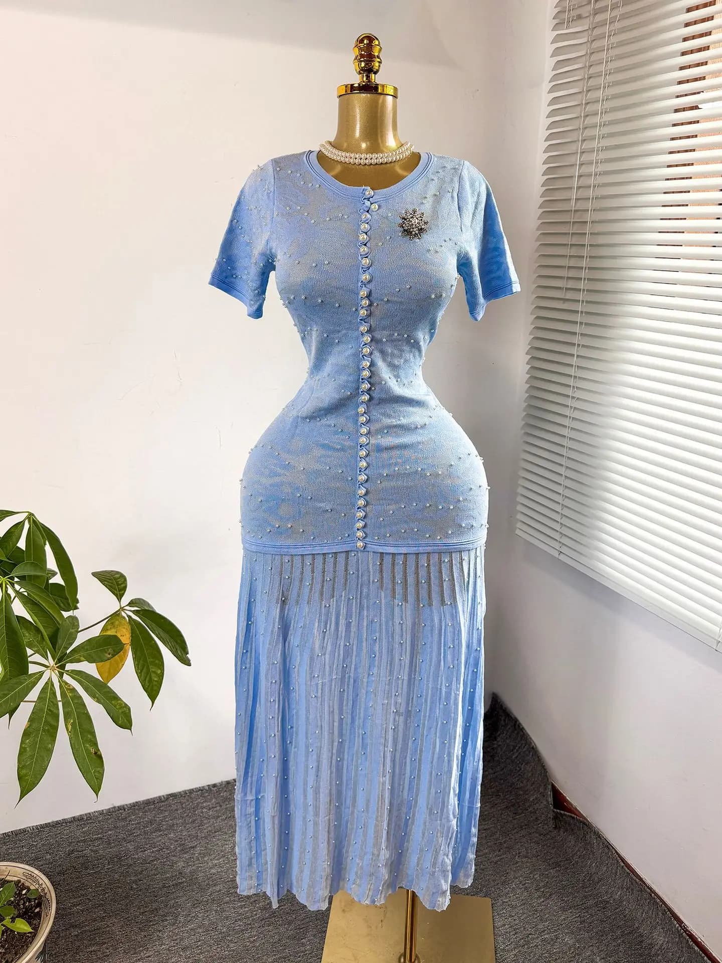 Robe longue pour femme, style Y2K streetwear, col rond, manches courtes, élégante pour soirée, trava