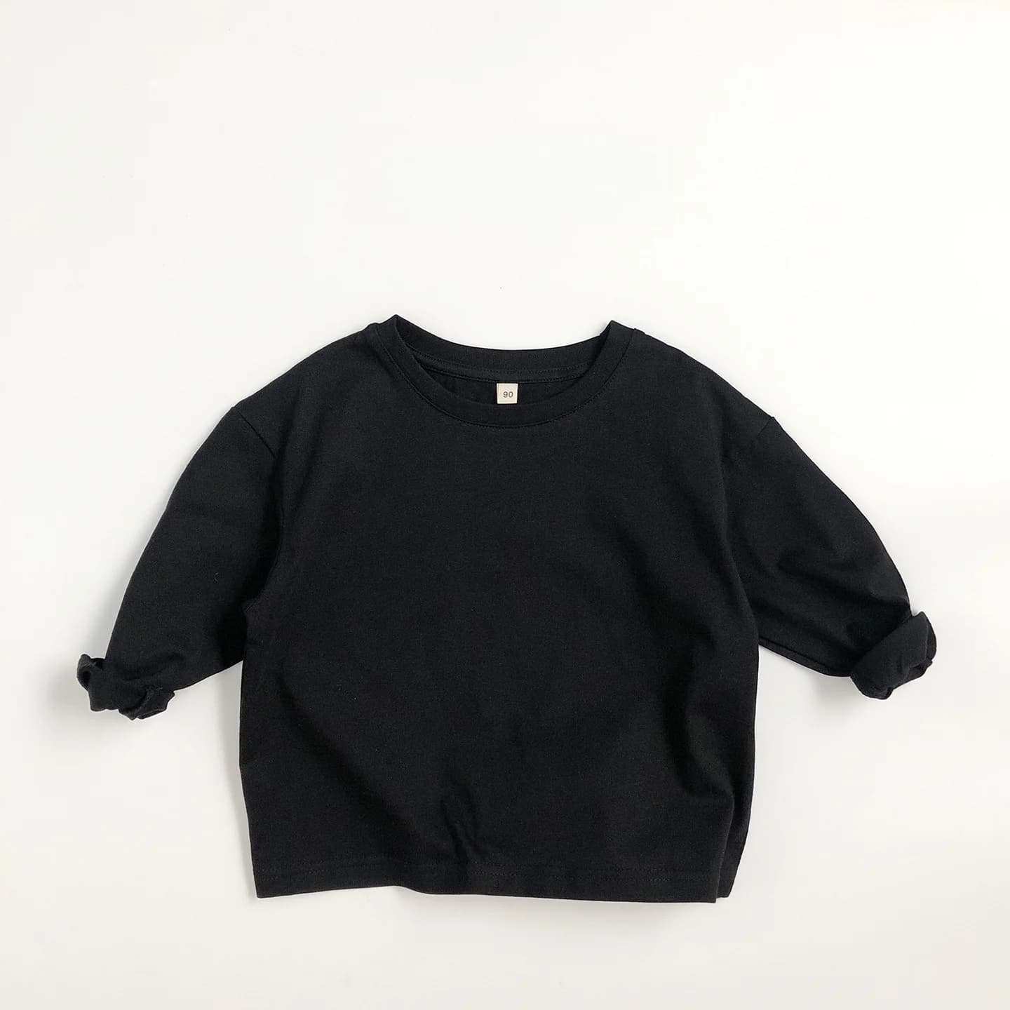 T-Shirt à manches longues en coton pour enfants de 2 à 7 ans, chemise basique ample, vêtements corée