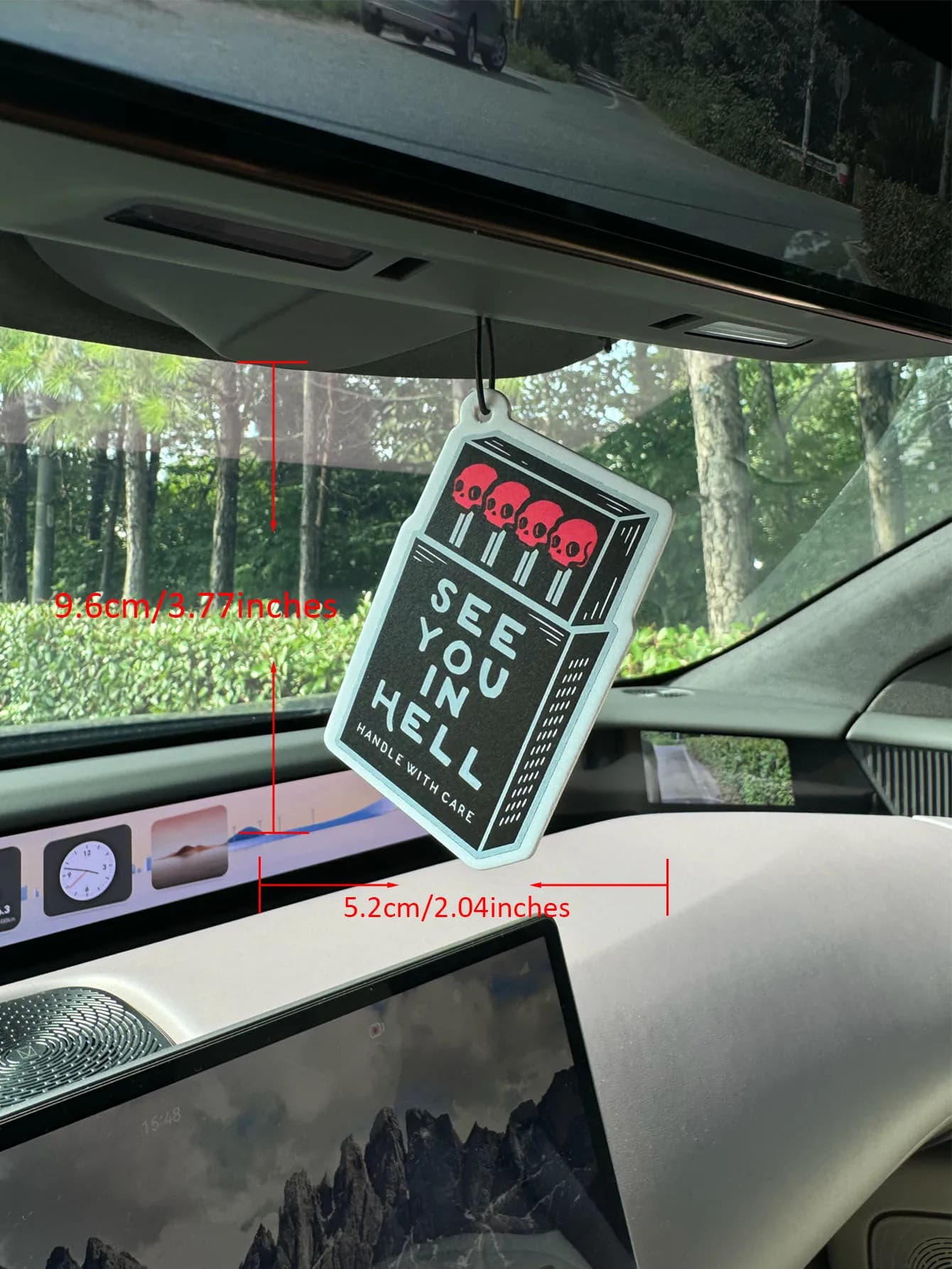 Diffuseur de parfum pour voiture « See You in Hell », pendentif, tenue de 90 jours, aromathérapie na