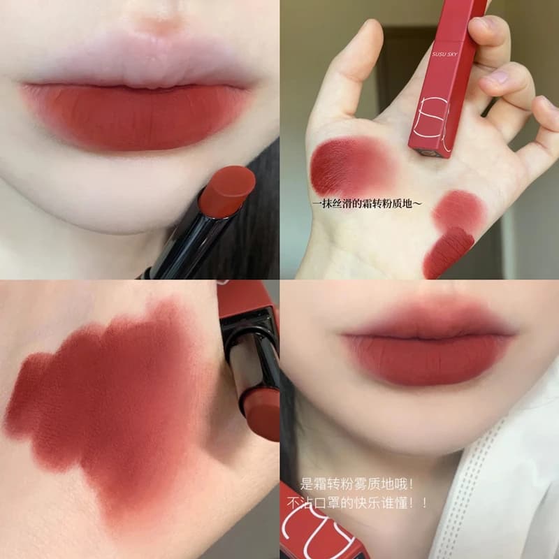 Rouge à lèvres à Tube fin en velours mat, durable, imperméable, résistant à la décoloration, Applica