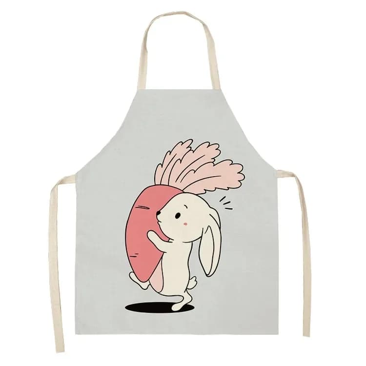 Tablier à motif de lapin mignon, cuisine à domicile, tablier de cuisson, bavoir de salle à manger po