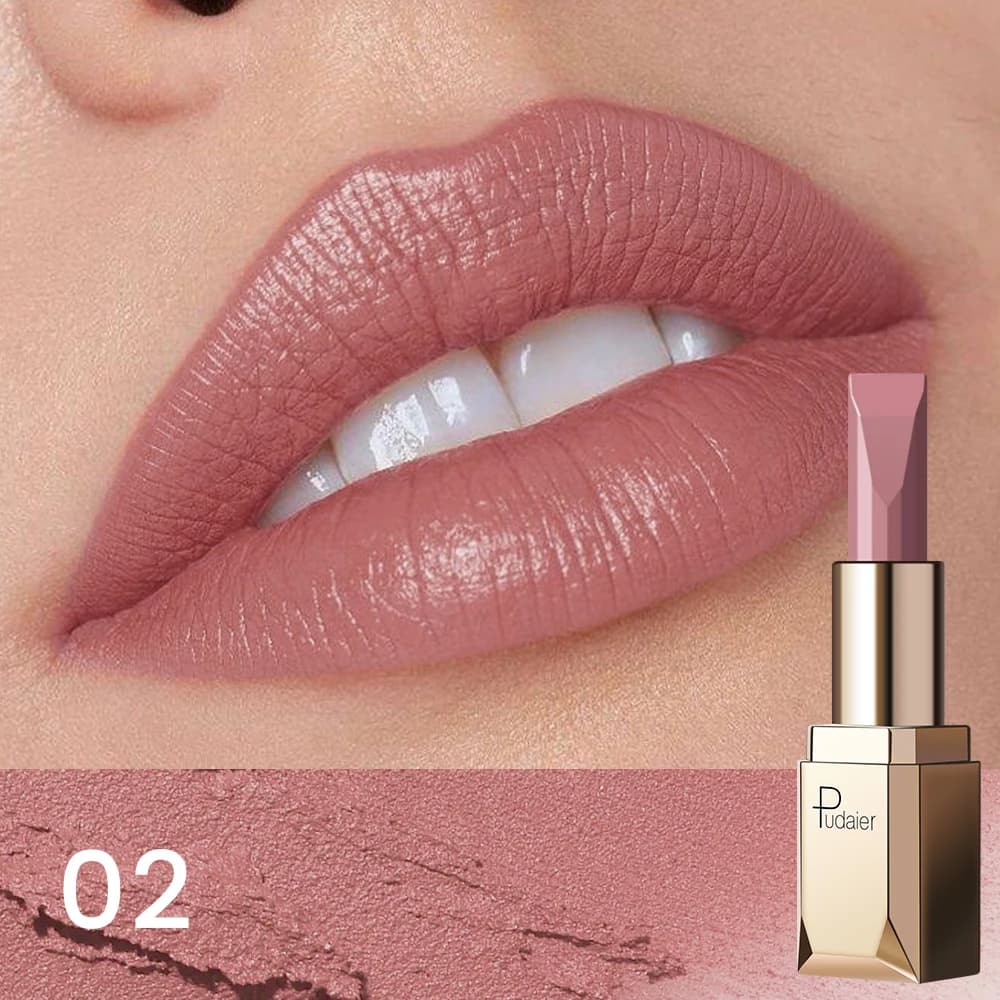 Rouge à lèvres mat de luxe – Pigment longue durée, Non collant et sans transfert, cadeau idéal pour 