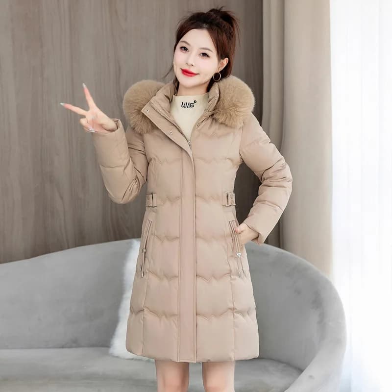 Manteau Parka d'hiver à capuche pour femme, veste en duvet de coton, Version coréenne, tempérament c