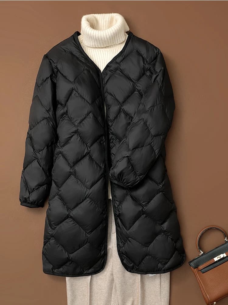 NewBang-Doudoune Longue Ultra Légère pour Femme, Manteau en Duvet de Canard, Diamant, Chaud, observa