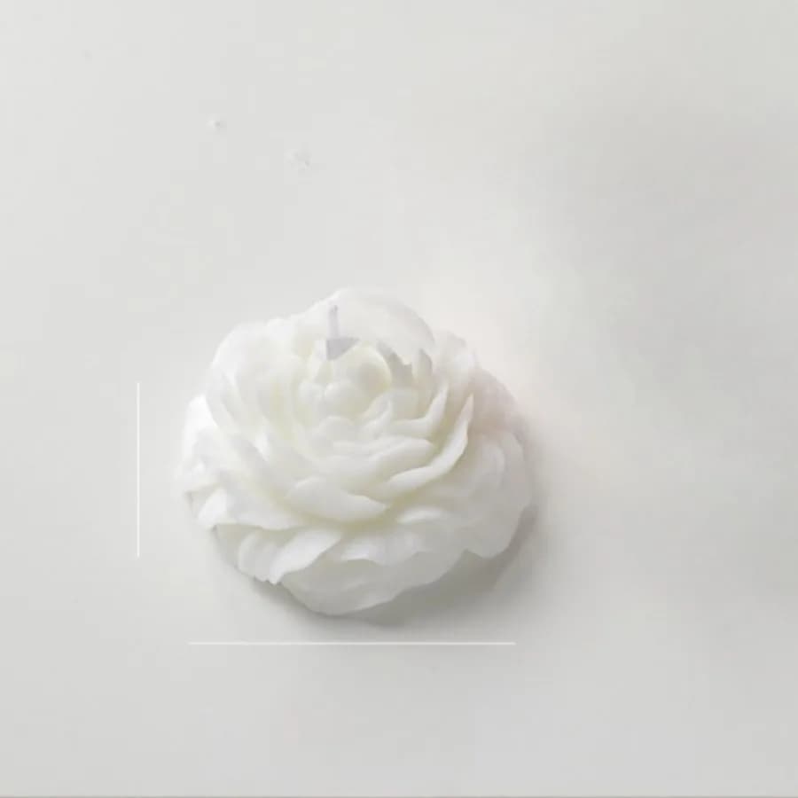 Bougie parfumée en forme de fleur de pivoine faite à la main, avec parfum longue durée, pour la déco