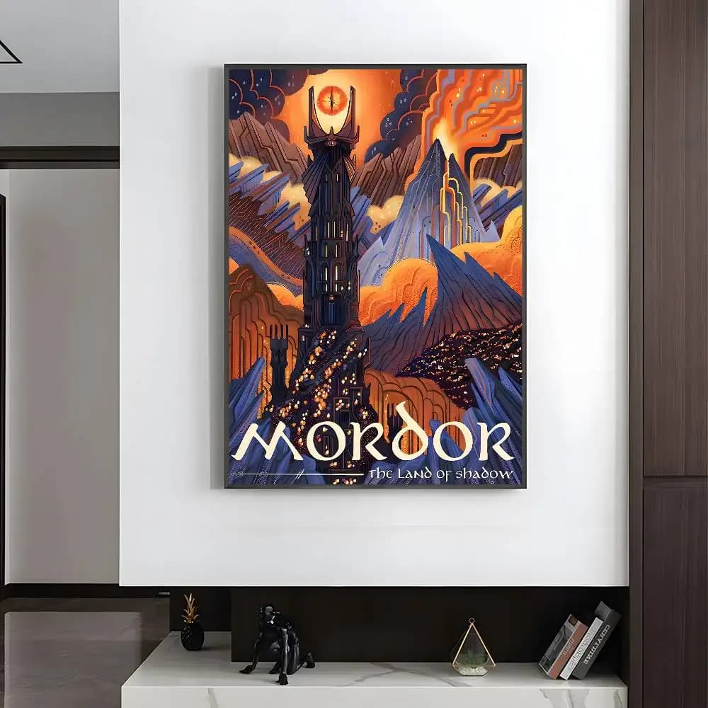 Affiche de films TV le seigneur des anneaux, art HD, mur collant, imperméable, décoration esthétique