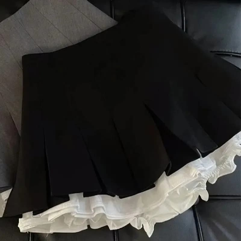 Jupe à paillettes argentées pour femmes, Mini jupe taille haute, mode, paillettes brillantes, jupes 