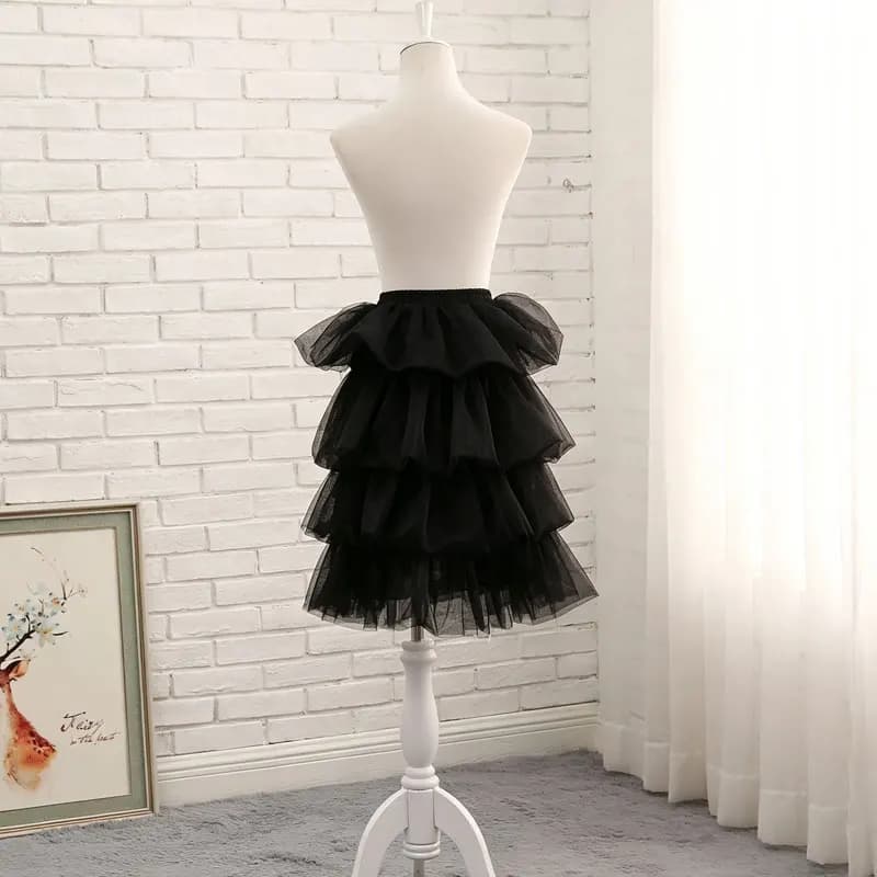 Jupon de soutien pour jupe Lolita pour femme, en tissu doux, effet remonte-fesses, forme cloche, san