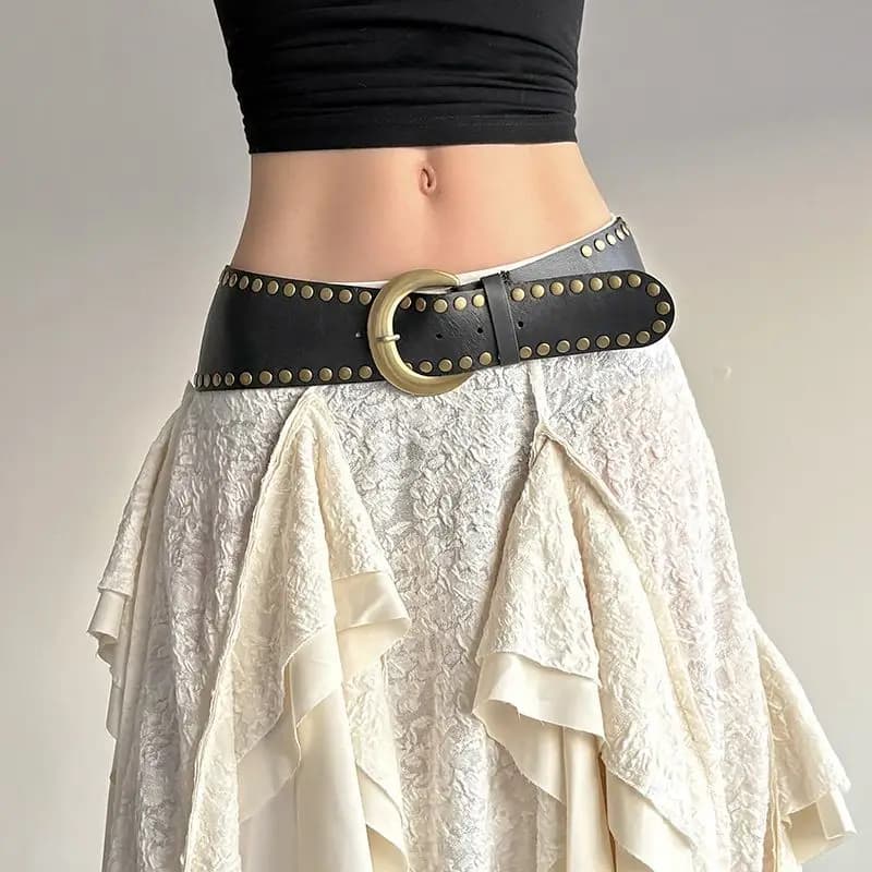 Jupe Maxi drapée Vintage pour femmes, Style sol poubelle, vêtements pour femmes Y2k, panneau en dent