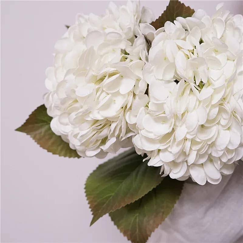 Fleurs d'hortensia artificielles en latex, 4 pièces, haut de gamme, toucher réel, décoration de mais