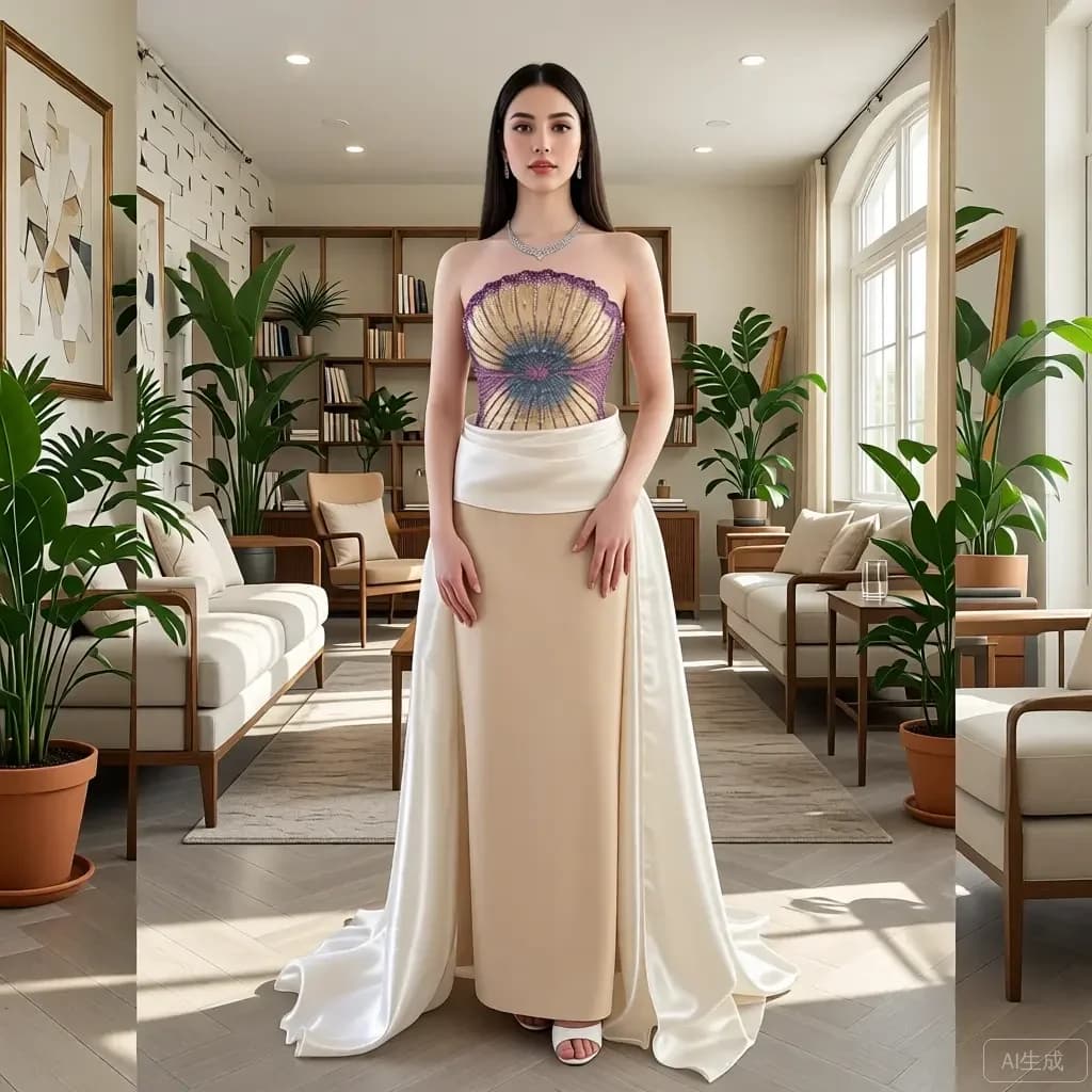 Jupe longue plissée en satin pour femme, taille haute, élégante, avec volants à la taille, grande ta