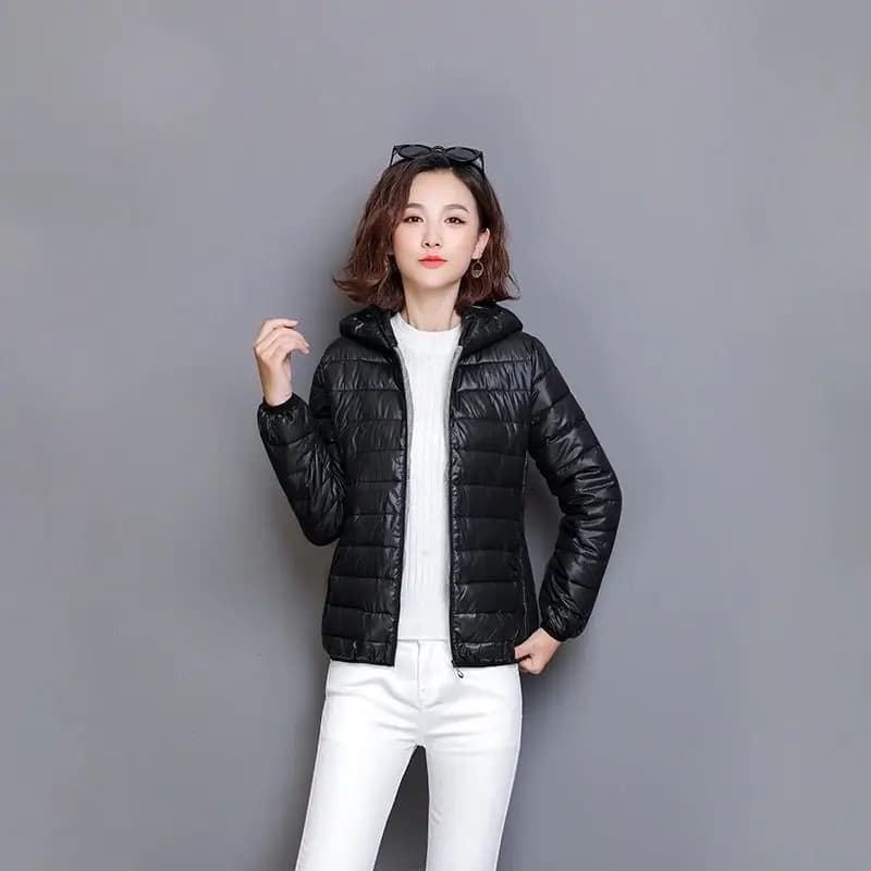 Doudoune naturelle légère pour femme manteau à capuche vestes bouffantes femme hiver 2025 tendance S