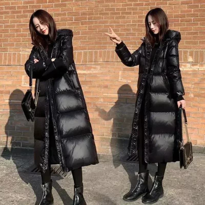 Manteaux en coton épais 2025 Parka d'hiver vestes noires Parkas longs pour femmes manteaux d'hiver c