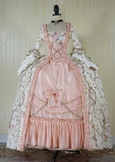 Robe de Bal de la Reine Marie Antoinette, Tenue de la Cour Victorienne Française, Costume de la Séri
