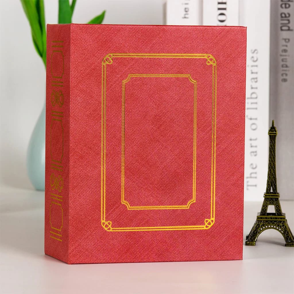 Album photo vintage en lin, capacité de 100 photos de 6 pouces, parfait pour la décoration de chambr