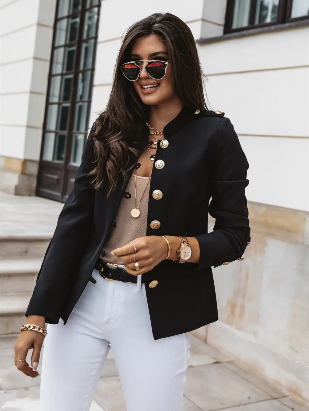Blazers pour femmes à manches longues costume hauts mode boutons minces décontracté Sblazer rue bure