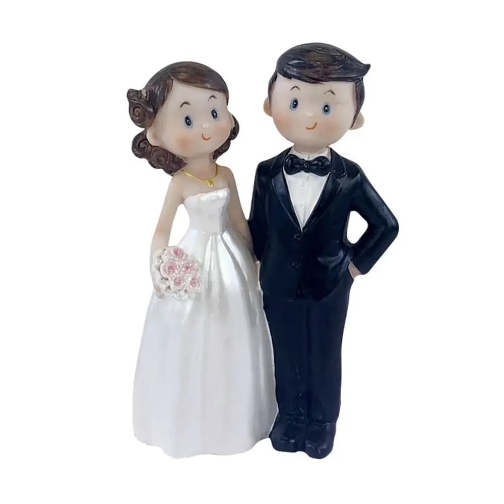 Ornements de la mariée et du marié en résine, figurine de dessin animé, ornement de mariage, décorat