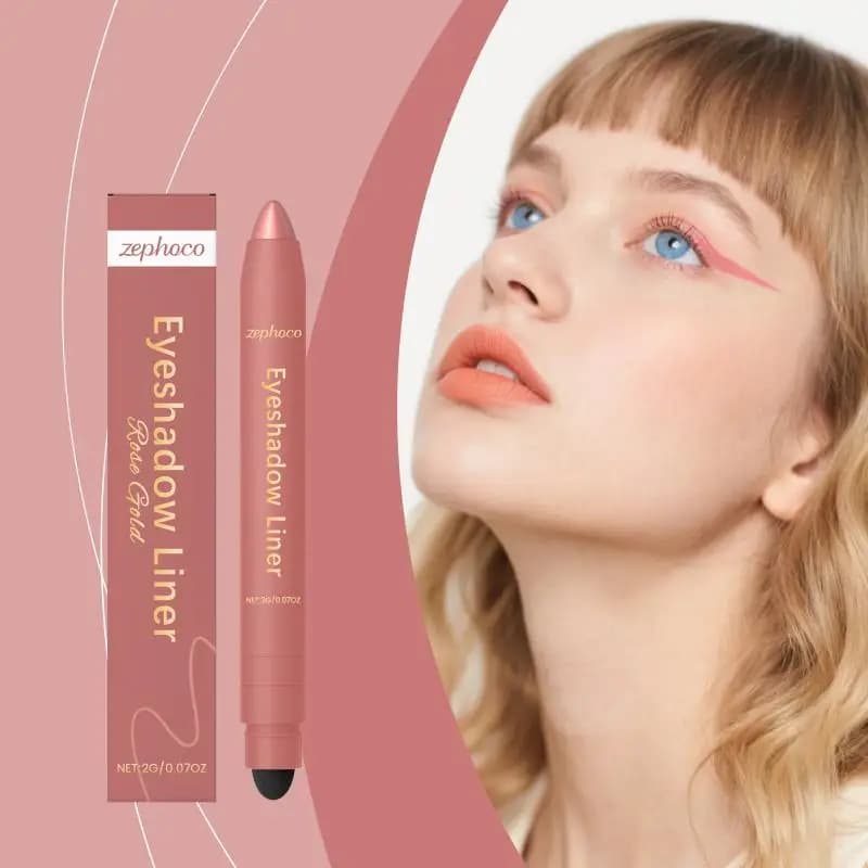 Crayon Eyeliner 2-en-1 : Traçage Soyeux, Couleurs Naturelles Intenses, Tenue Longue Durée, Maquillag