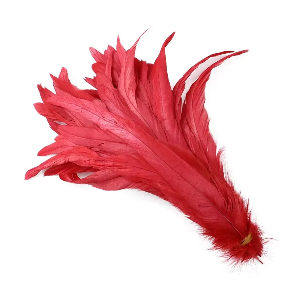 Plumes de queue de coq naturelles 25-30/30-35/35-40cm, lot de 100, pour la pêche à la mouche, artisa