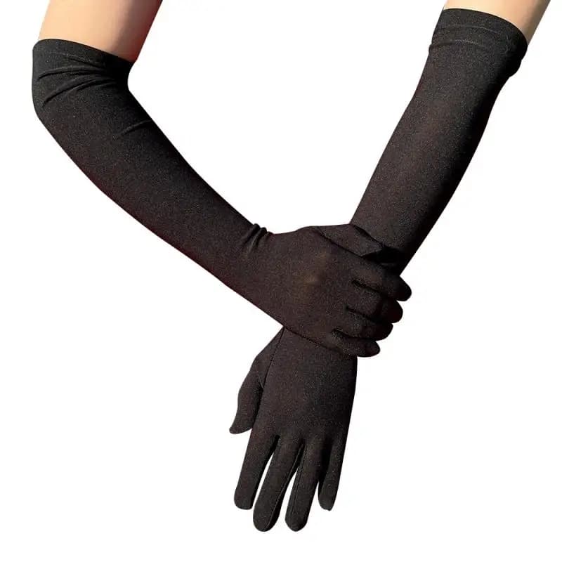 Mitaines en soie de lait pour femmes, gants extensibles pour dames, Festival, fête, groupe, spectacl