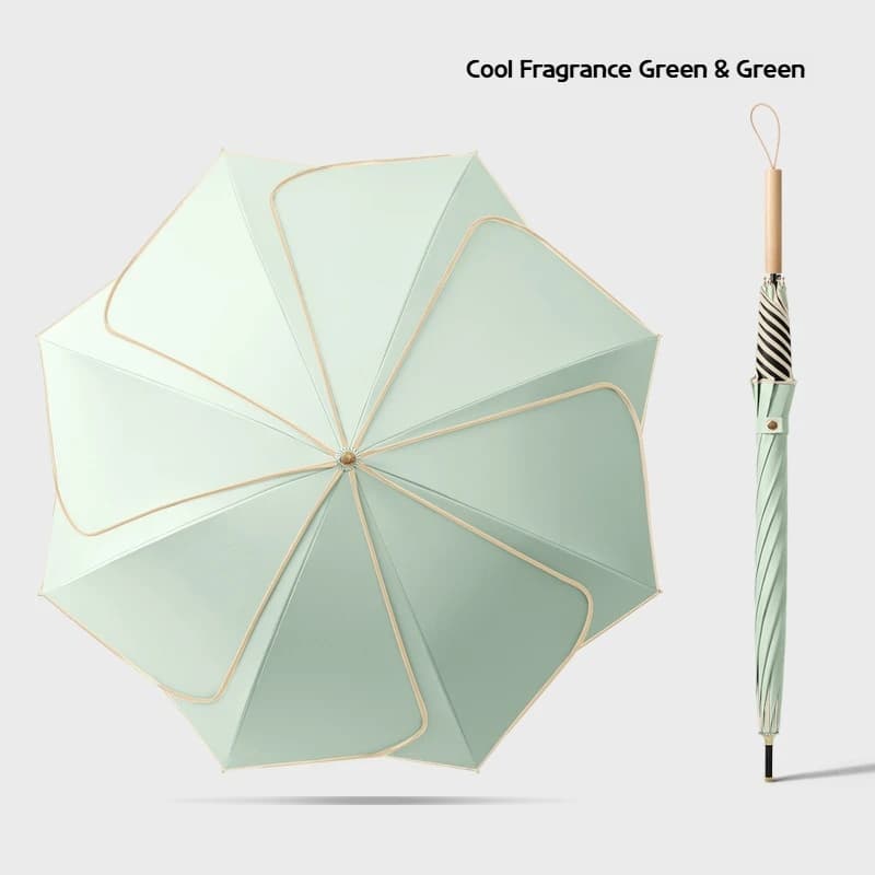 Parapluie à long manche pour la pluie et le soleil, protection UV, protection solaire, parapluie par
