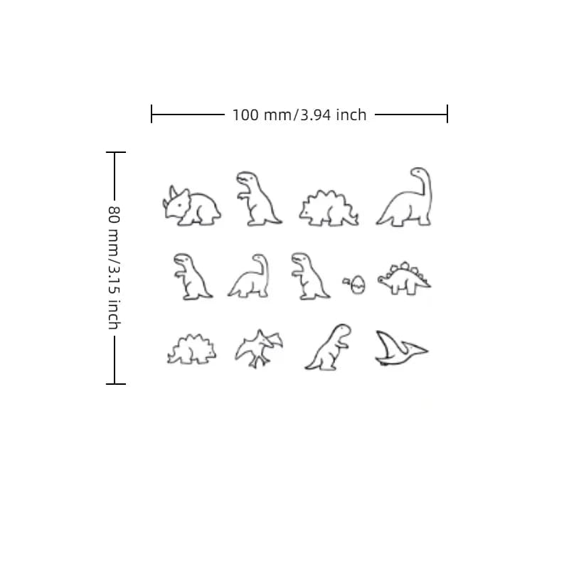 Tatouage temporaire de dinosaures, tient jusqu'à 15 jours, nouvelle technologie, autocollant semi-pe