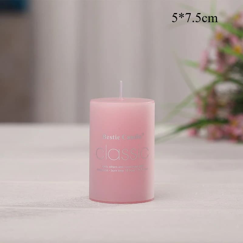 Bougies Pilier Classiques Colorées pour la Décoration Intérieure, Longue Durée de Combustion, Idéale