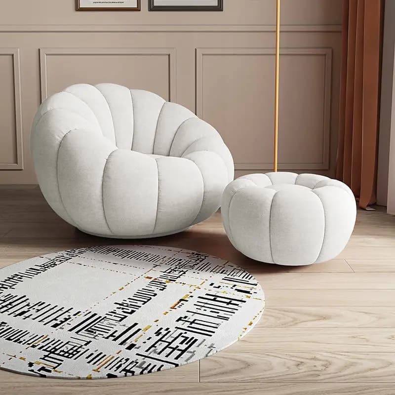 Salon de luxe chaises nordiques blanc inclinable esthétique appartement chaises concepteur jeu Poltr