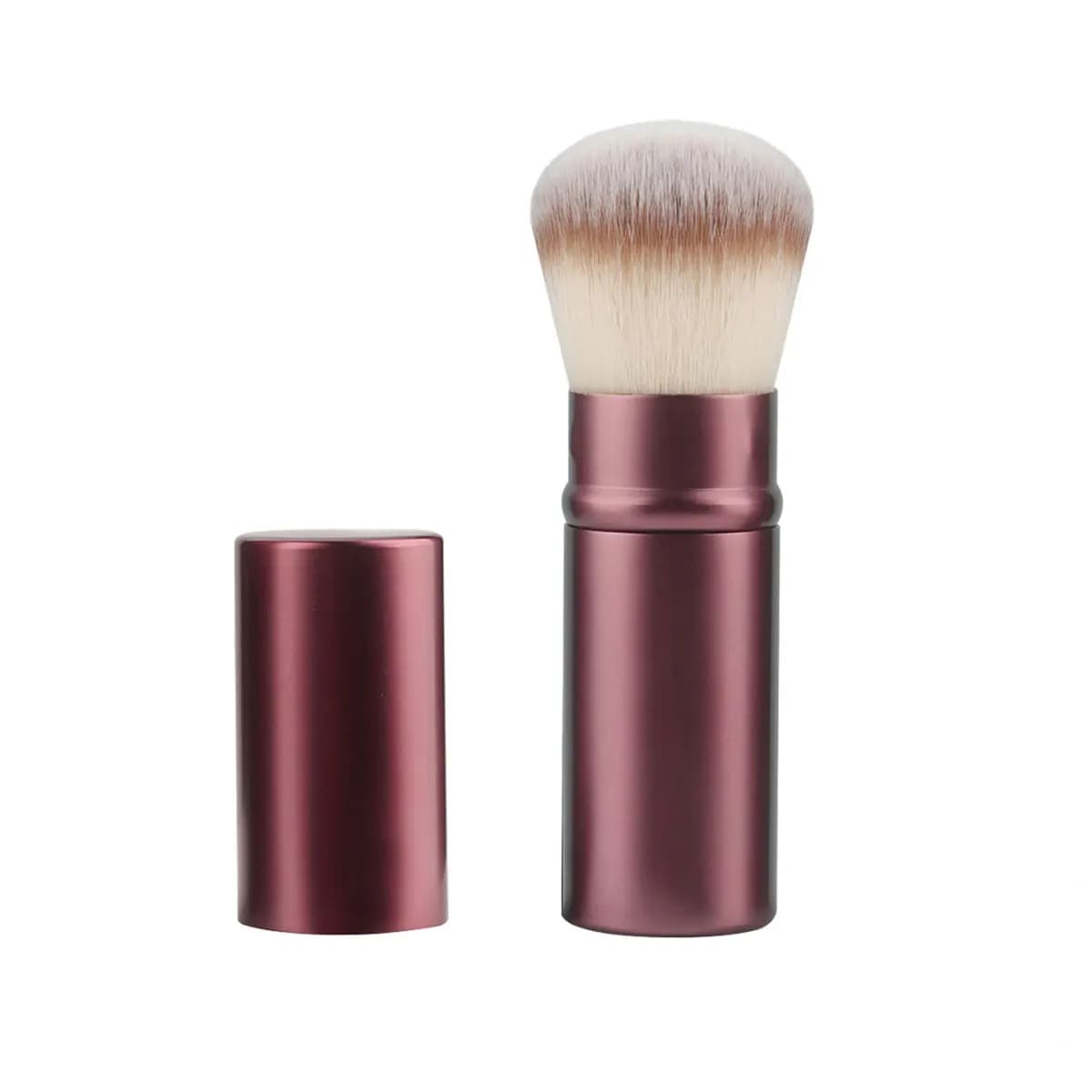Brosse de maquillage rétractable, 1 pièce, pour poudre, fard à joues, Mini multifonction, Portable, 